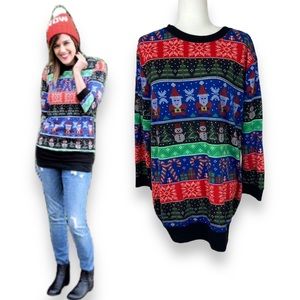 Vintage ugly Christmas lightweight sweater XL